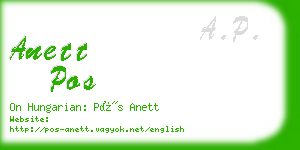 anett pos business card